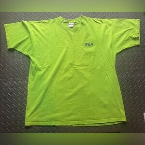 FILA Men's Vibrant Lime Tee